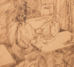 George Grosz "Kaffeehaus" Pen and Ink on Paper (9735567278387)