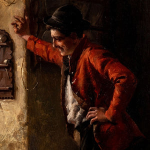 Gerard Portielje Interior Scene Oil on Panel, 1892 (9802957783347)