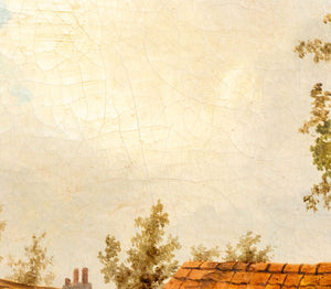 French Farmyard Scene Oil on Canvas, 19th C. (9891671900467)