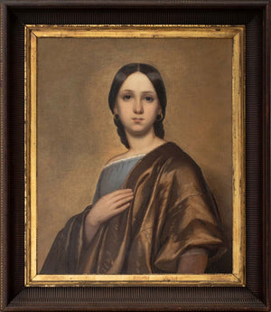 European School Portrait of a Woman, Oil on Canvas, 19th Century
