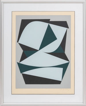 Victor Vasarely "Yllam" Screenprint, ca. 1950 (9735583760691)