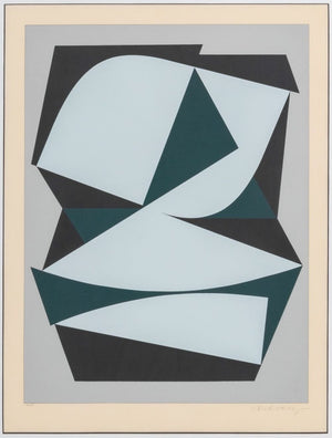 Victor Vasarely "Yllam" Screenprint, ca. 1950 (9735583760691)