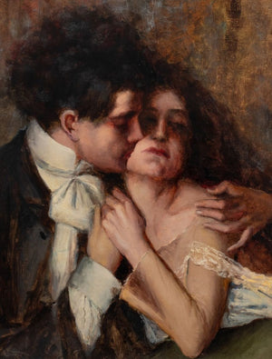 Antonio Piatti "Rose e Spine" Oil On Canvas, 1901 (9741222215987)