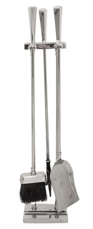 Mid-Century Modern Chrome Fireplace Tools Set (9742196834611)