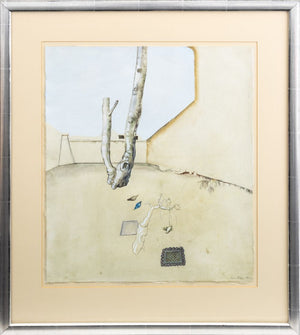 Denis Polge Surrealist Composition Watercolor