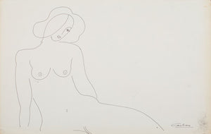 Norman Carton Nude Woman Ink on Paper, 8 (9744030695731)