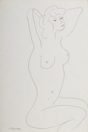 Norman Carton Nude Woman Ink on Paper, 8 (9744030695731)