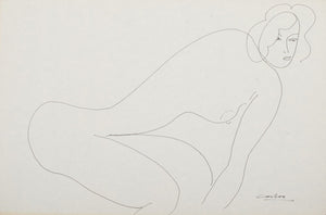 Norman Carton Nude Woman Ink on Paper, 8 (9744030695731)