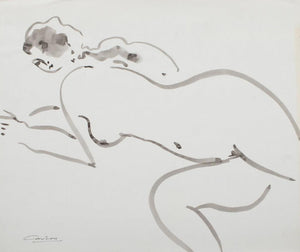 Norman Carton Nude Woman Ink on Paper, 8 (9744035184947)