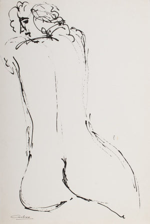 Norman Carton Nude Woman Ink on Paper, 8 (9744035184947)