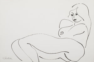 Norman Carton Nude Woman Ink on Paper, 8 (9744035184947)