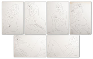 Norman Carton Nude Woman Ink on Paper, 6 (9744041836851)