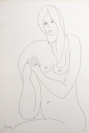 Norman Carton Nude Woman Ink on Paper, 6 (9744041836851)