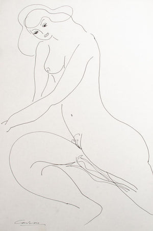 Norman Carton Nude Woman Ink on Paper, 6 (9744041836851)