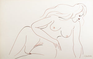 Norman Carton Nude Woman Ink on Paper, 6 (9744070476083)