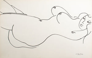 Norman Carton Nude Woman Ink on Paper, 6 (9744070476083)