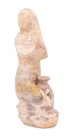Mid-Century Modern Figural Carved Stone Sculpture (9751788388659)