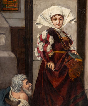 Henry L. Richter Charity Oil on Canvas, 19th C. (9808313811251)