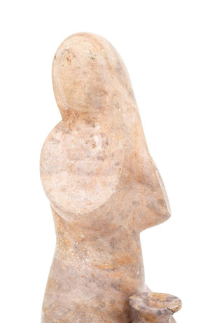 Mid-Century Modern Figural Carved Stone Sculpture (9751788388659)