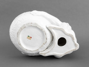 Italian White Glazed Faenza Monkey Bowl (9742196867379)