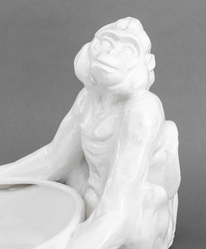 Italian White Glazed Faenza Monkey Bowl (9742196867379)
