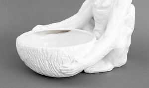 Italian White Glazed Faenza Monkey Bowl (9742196867379)
