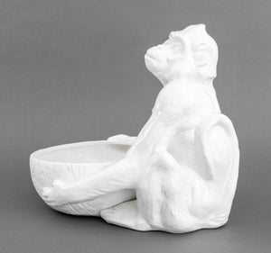 Italian White Glazed Faenza Monkey Bowl (9742196867379)
