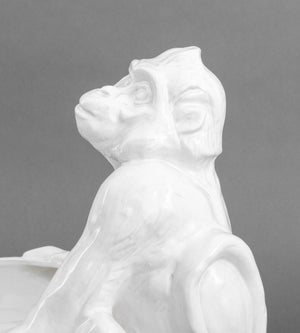 Italian White Glazed Faenza Monkey Bowl (9742196867379)