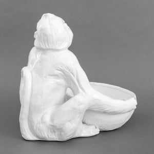 Italian White Glazed Faenza Monkey Bowl (9742196867379)