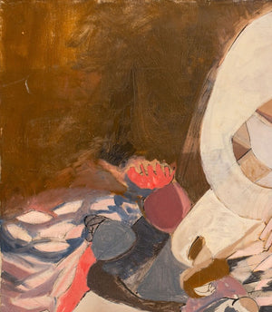 Eva Bouzard-Hui Abstract Figural Composition Oil (9896545878323)