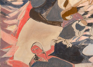 Eva Bouzard-Hui Abstract Figural Composition Oil (9896545878323)