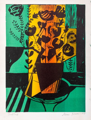 Irene Zevon Abstracted Still Life Lithograph (9741567459635)