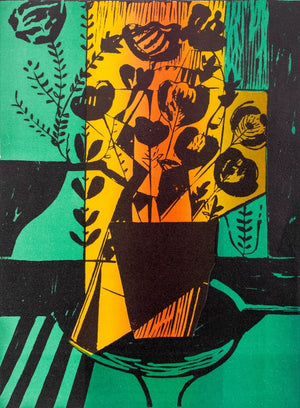 Irene Zevon Abstracted Still Life Lithograph (9741567459635)