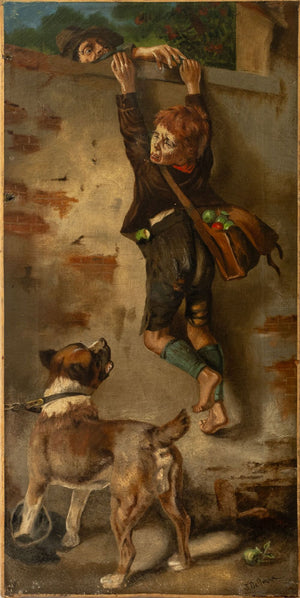 After Toby Edward Rosenthal "The Apple Thief" Oil (9808323838259)