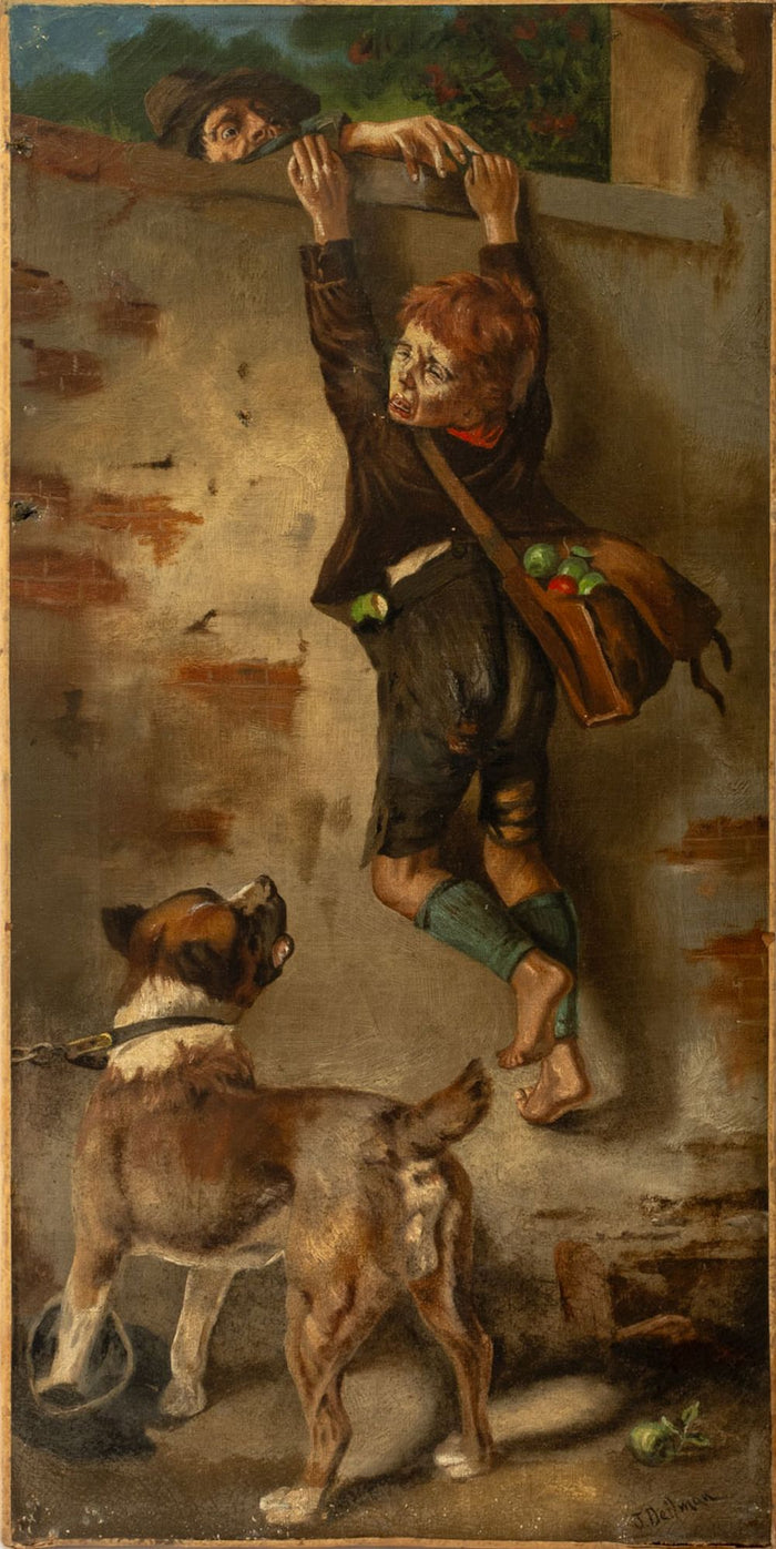 After Toby Edward Rosenthal "The Apple Thief" Oil