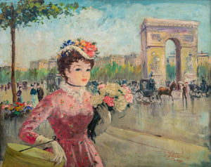 Maurice Renard "L'Etoile a Paris" Oil on Canvas (9821282992435)