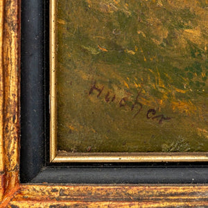Illegibly Signed Pastoral Landscape Oil on Panel (9894566199603)
