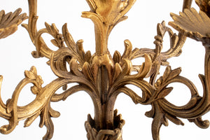 Louis XVI Style Bronze Candelabra Mounted as Lamp (9742204207411)