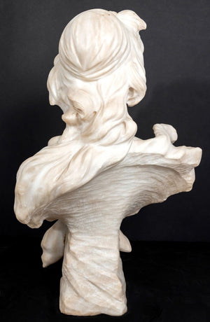 Italian School Female Figure Alabaster Bust (9738452205875)