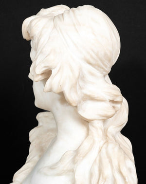 Italian School Female Figure Alabaster Bust (9738452205875)