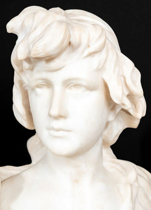 Italian School Female Figure Alabaster Bust (9738452205875)