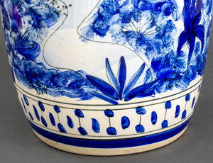 Spanish Blue and White Ceramic Garden Stool (9742202732851)