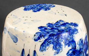 Spanish Blue and White Ceramic Garden Stool (9742202732851)