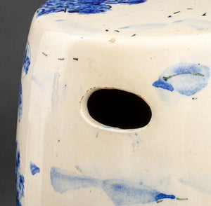 Spanish Blue and White Ceramic Garden Stool (9742202732851)