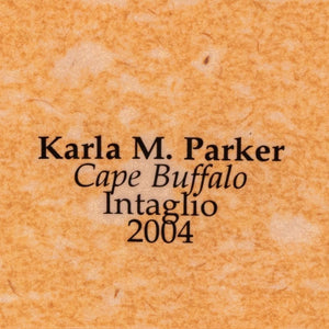 Karla M. Parker "Cape Buffalo" Etching (9801028469043)