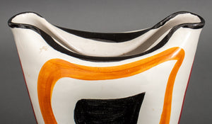 Italian Striped Glazed Art Pottery Vase (9742197063987)