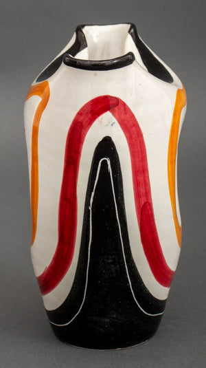 Italian Striped Glazed Art Pottery Vase (9742197063987)