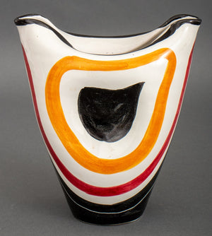 Italian Striped Glazed Art Pottery Vase (9742197063987)