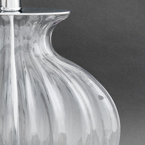 Italian Style Ribbed Bulbous Form Glass Table Lamp (9741535248691)