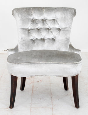 Napoleon III Style Velvet Slipper Chair (9742199226675)